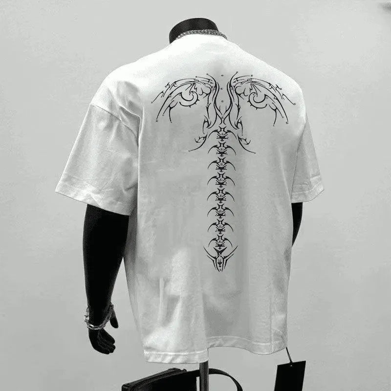 Men's black pure cotton short sleeve casual shirt with loose fit business style