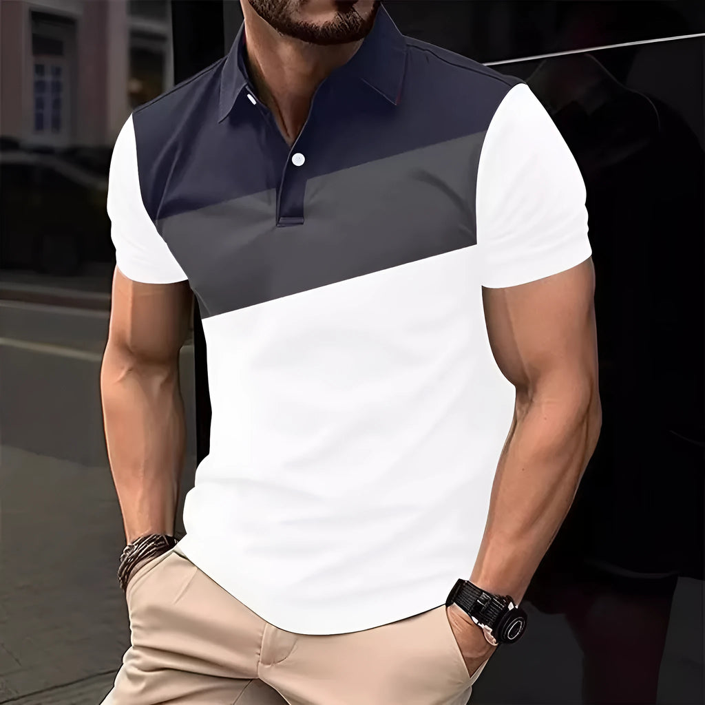 Men's loose fit short sleeve t-shirt with 3D digital print pattern in LM-PL047 colour