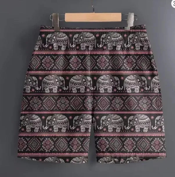 Men's lightweight polyester casual sports shorts available in multiple patterns and colours, sizes S to 5XL