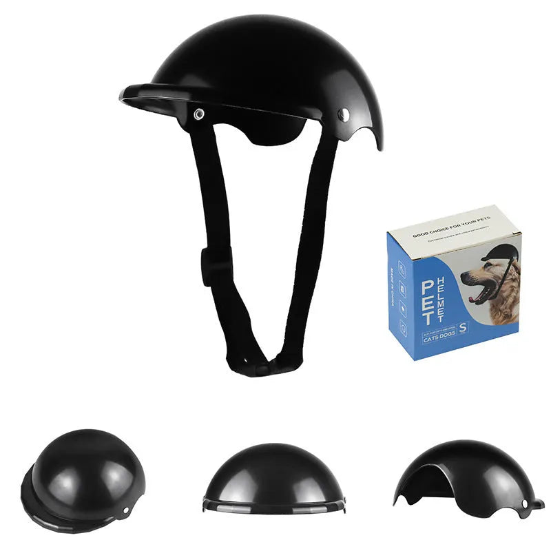 Small size S plastic pet safety helmet in pink, black, yellow or green colours for motorcycle use
