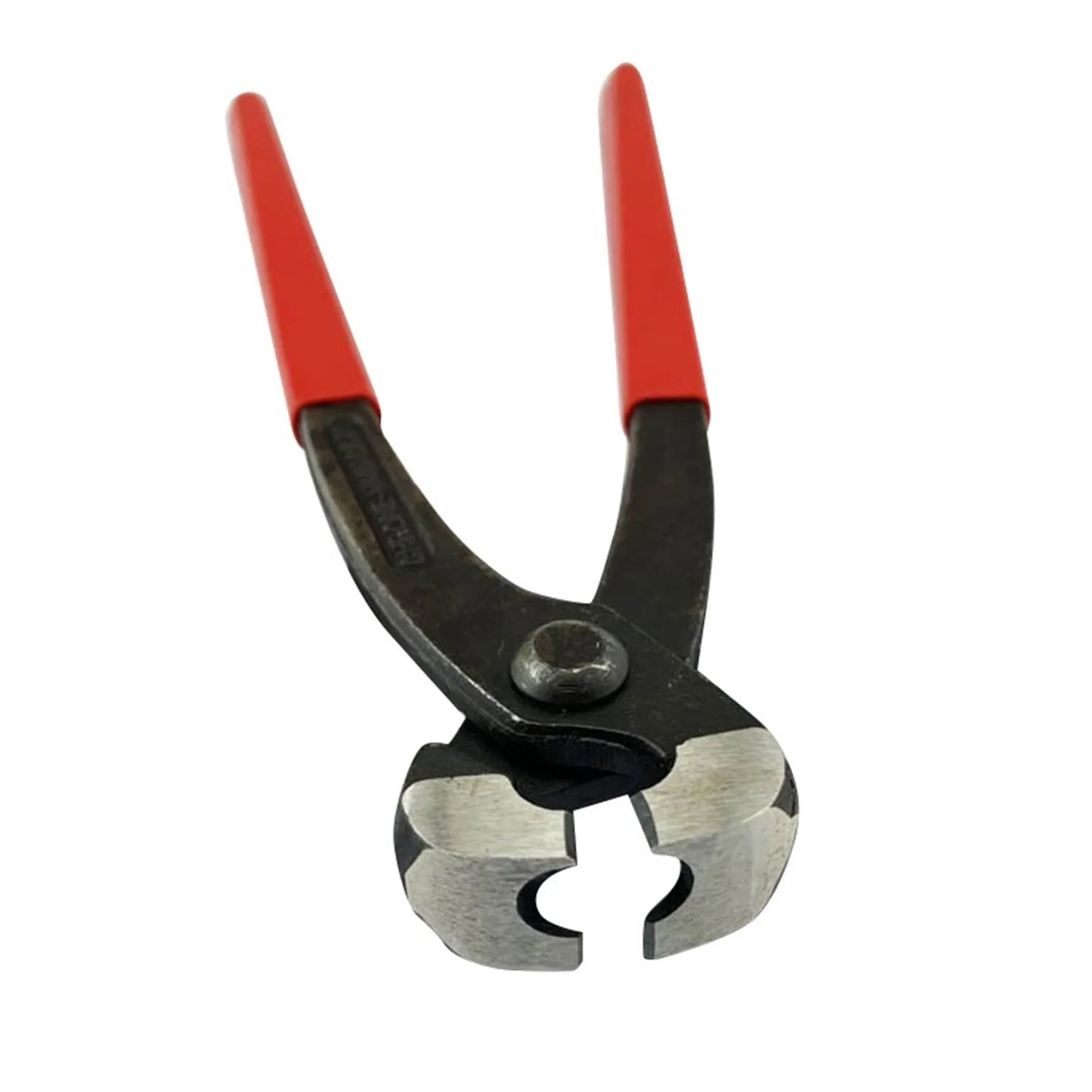 Red cloth pouch containing PEX clamp tool set with single ear clamp