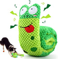 Transformable dog puzzle toy in snail shape with thick velvet material and hidden food holes