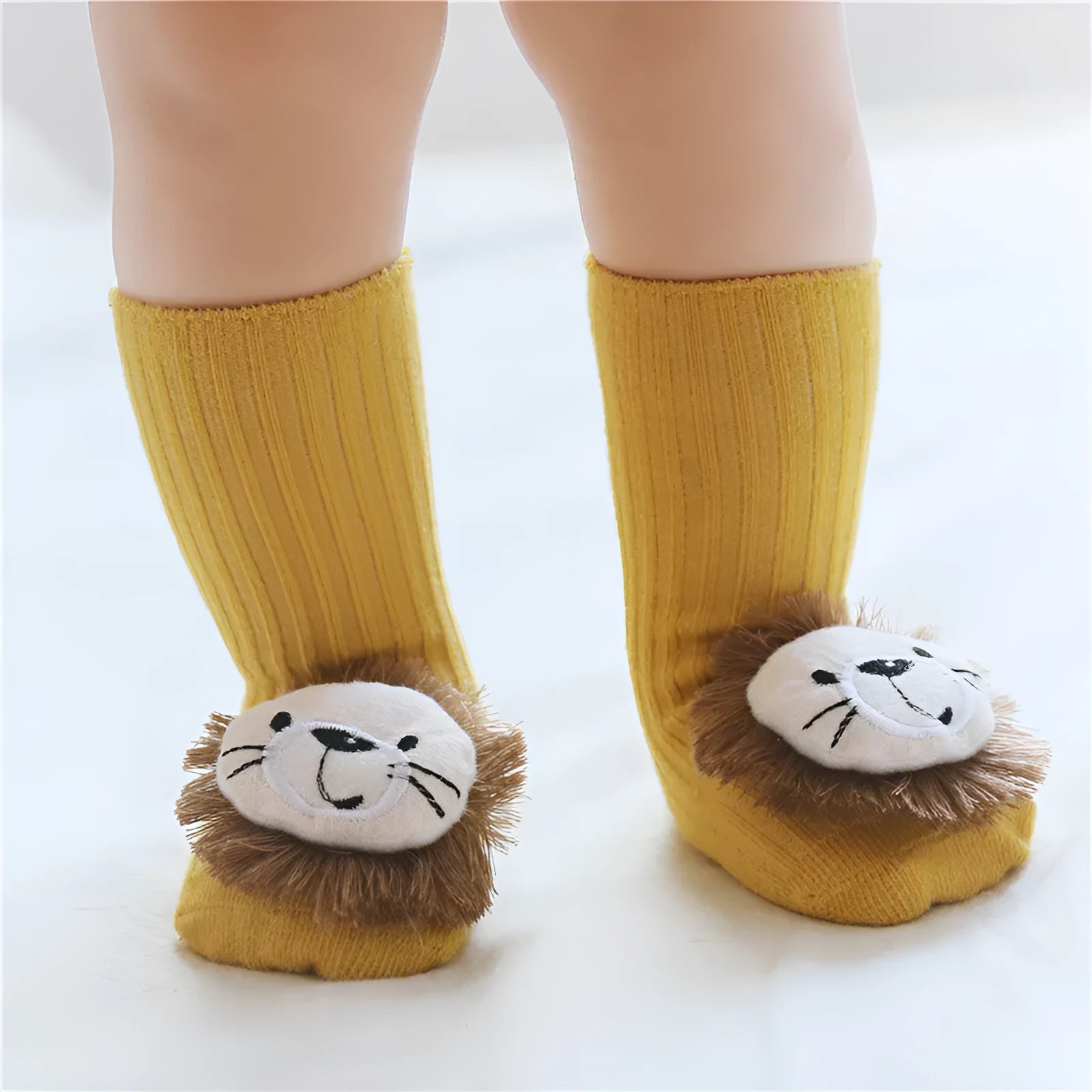 Cotton baby floor socks in various colours for crawling and walking