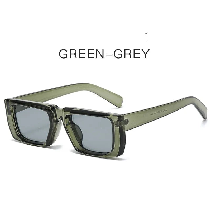 Special-shaped sunglasses with UV400 protection in multiple colour options including black, blue, green and transparent frames