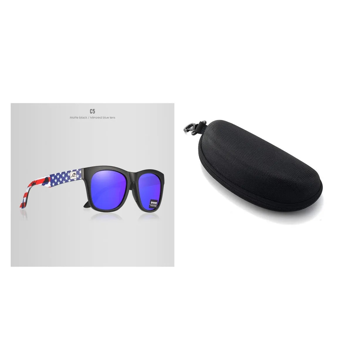 Polarised sunglasses with TAC lens and PC frame for outdoor UV protection