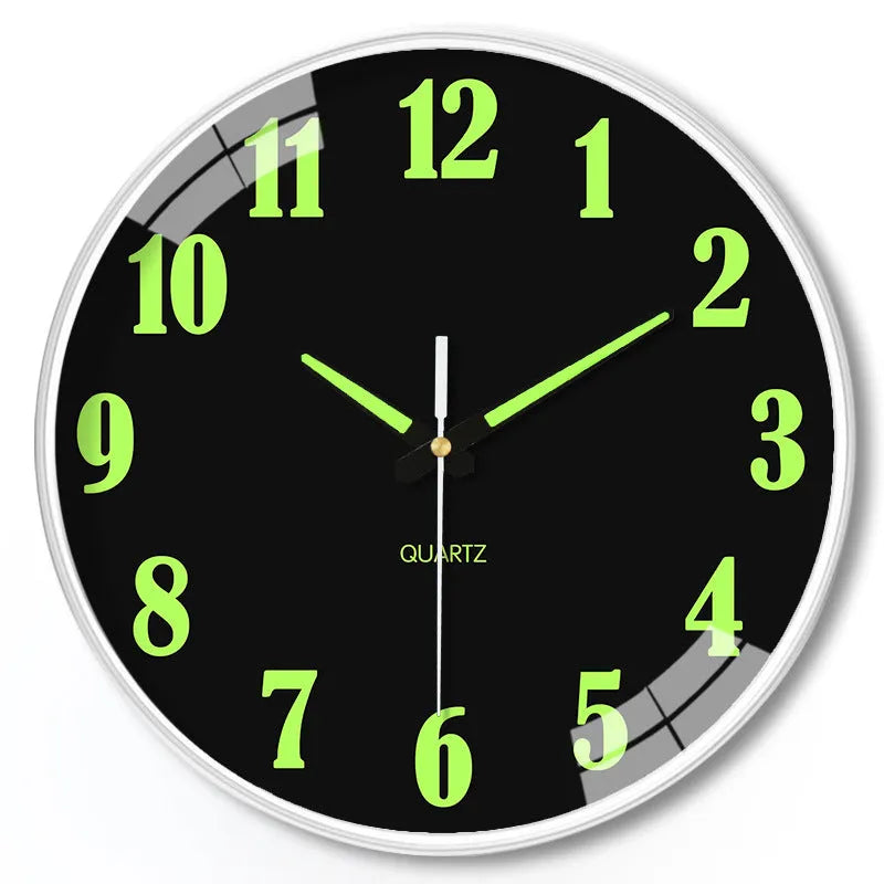 20cm luminous wall clock with modern design in plastic construction