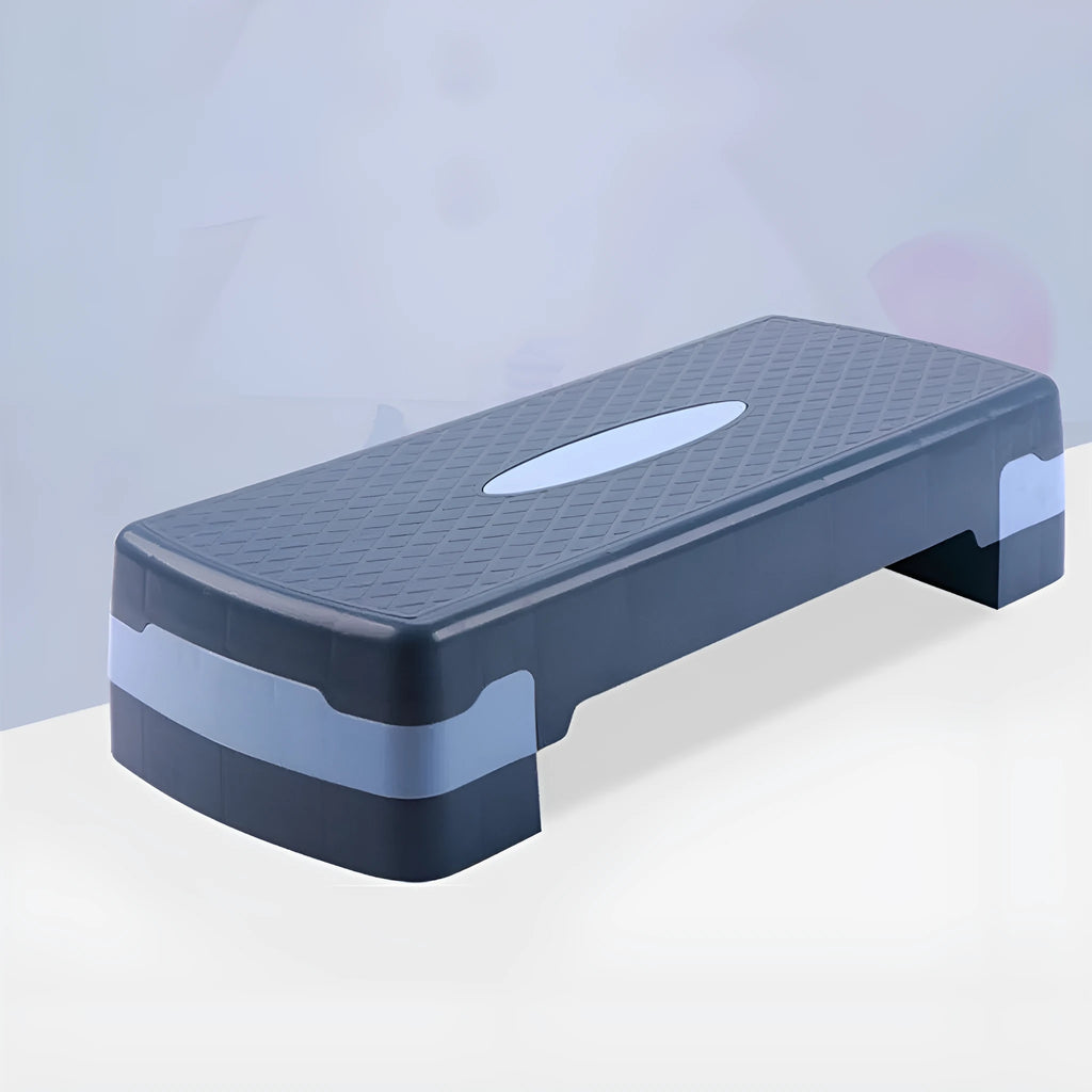 ABS fitness stepper platform for step aerobics in grey, green, or orange colours