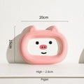 Ceramic pet bowl with animal design, 13.5cm diameter, for cat and small dog food or water.