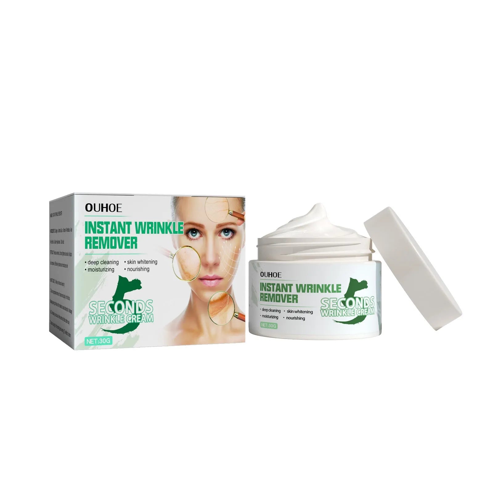 30g anti-wrinkle hydrating face cream jar for ageing skin care