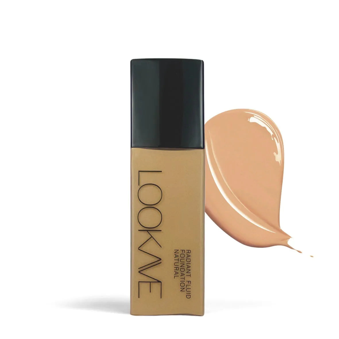 LOOKAVE matte liquid foundation bottle with 21ml content in Ivory White shade