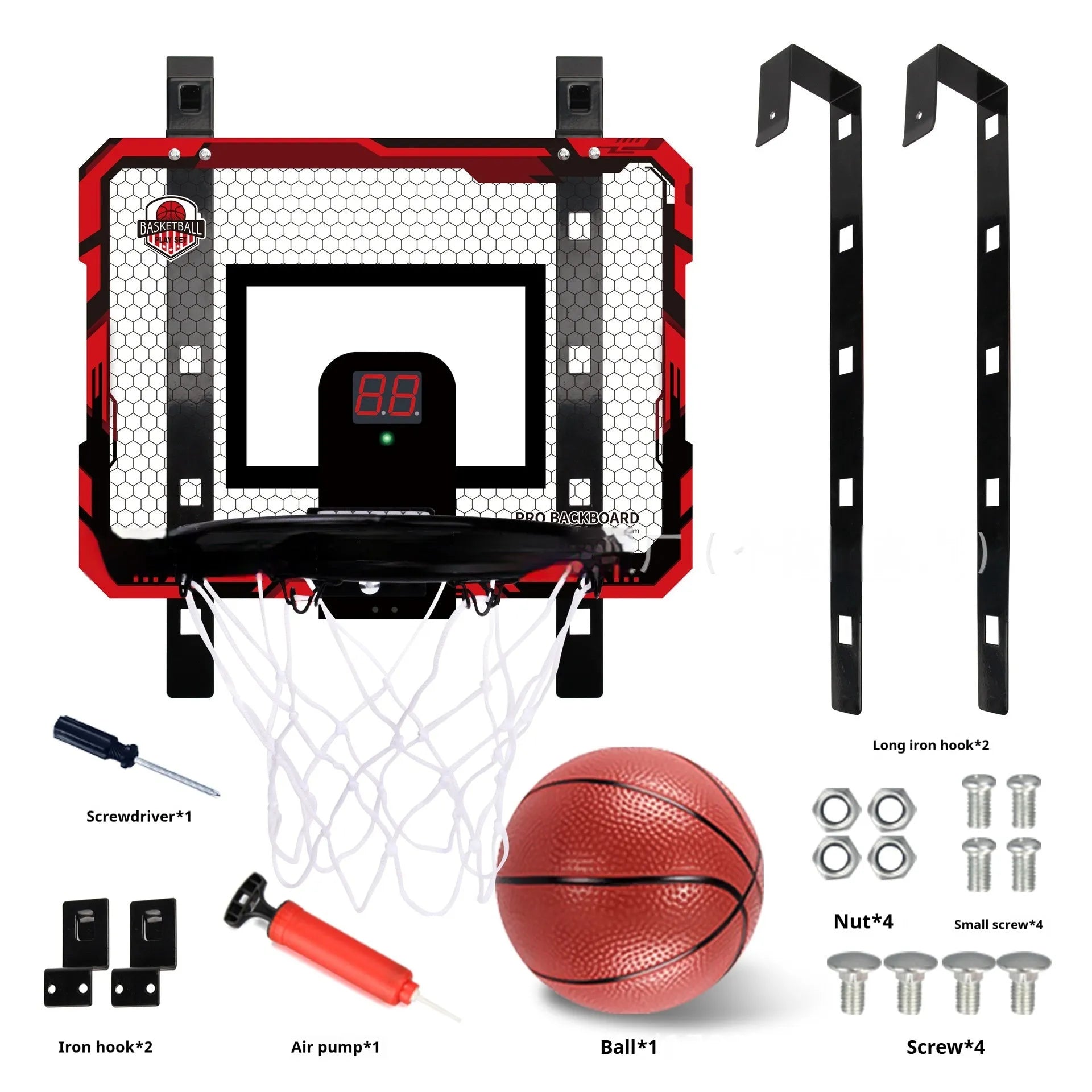 Foldable basketball frame with parallel panel backboard mounted using suction cups