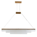 Modern glass pendant lamp with iron body in three sizes for restaurant and bar lighting