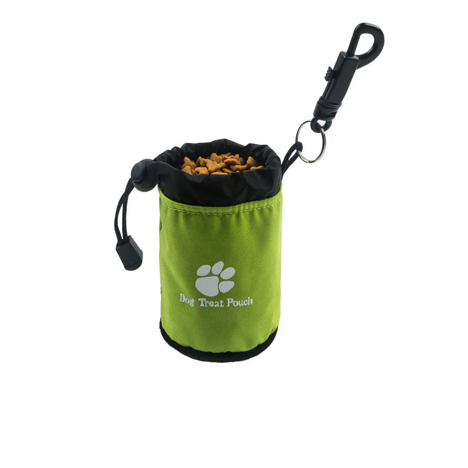 Mini nylon pet training snack bag in solid colours for carrying dog treats