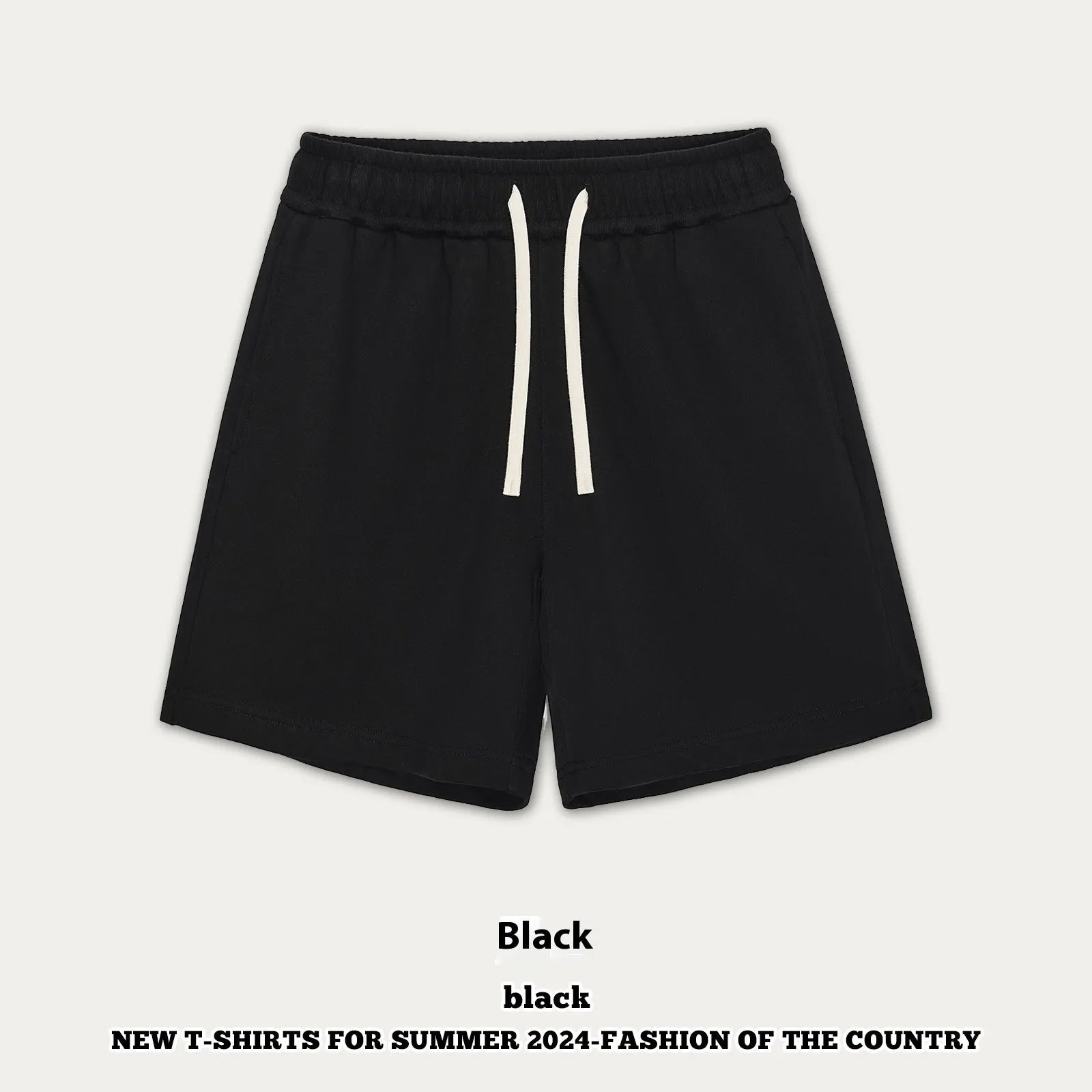 Children's loose-fit cotton denim summer shorts in cream apricot colour showing casual design