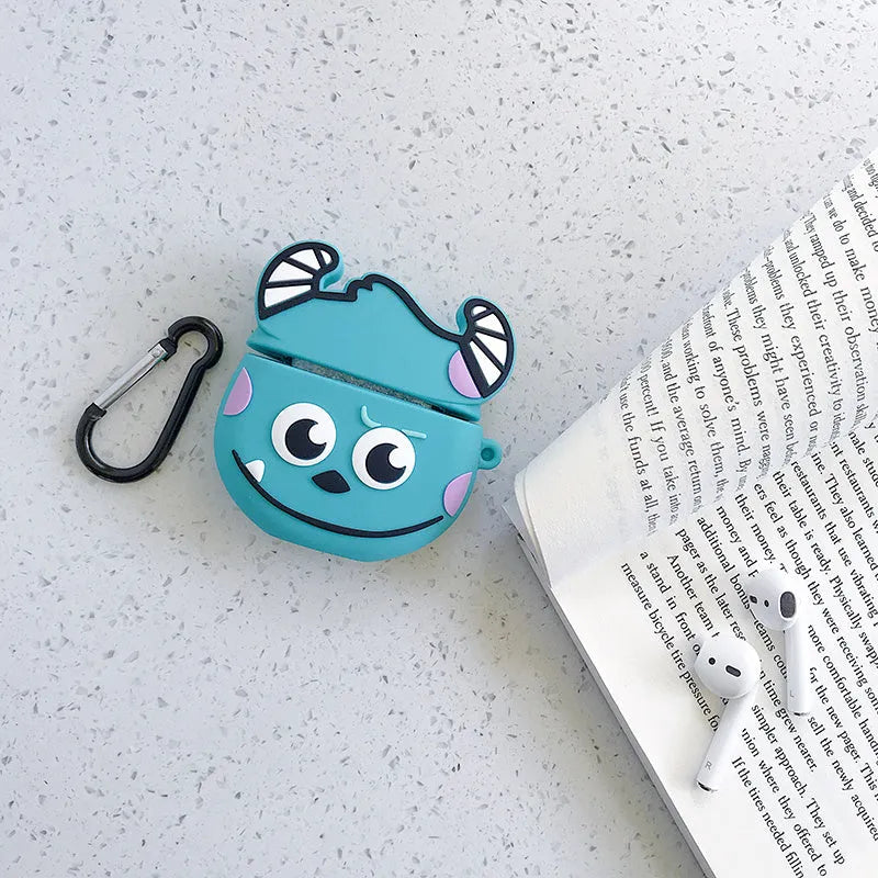 Cartoon animal design silicone AirPods protective case in multiple colour options