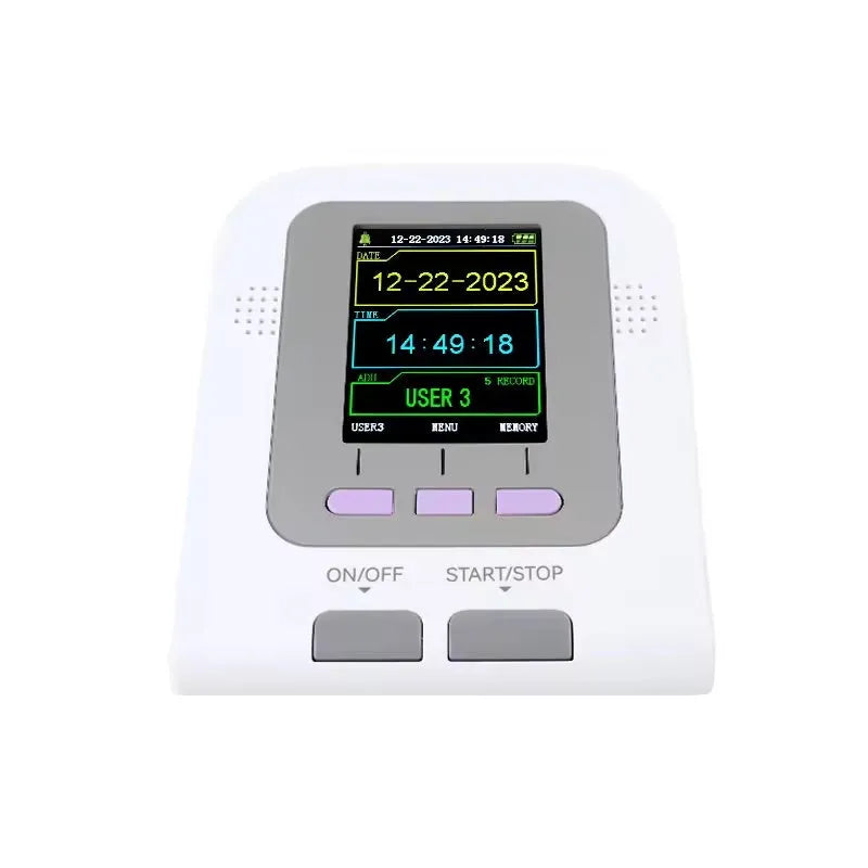 CONTEC08A veterinary digital blood pressure monitor with colour display and cuff for animals.