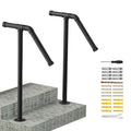 Black metal ladder support with American minimalist design for staircase construction