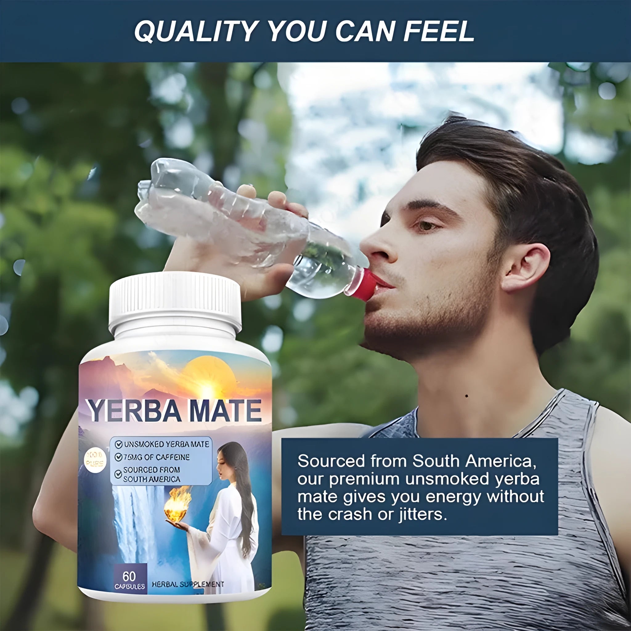 Bottle of 60 vitamin supplement capsules for daily nutritional support.