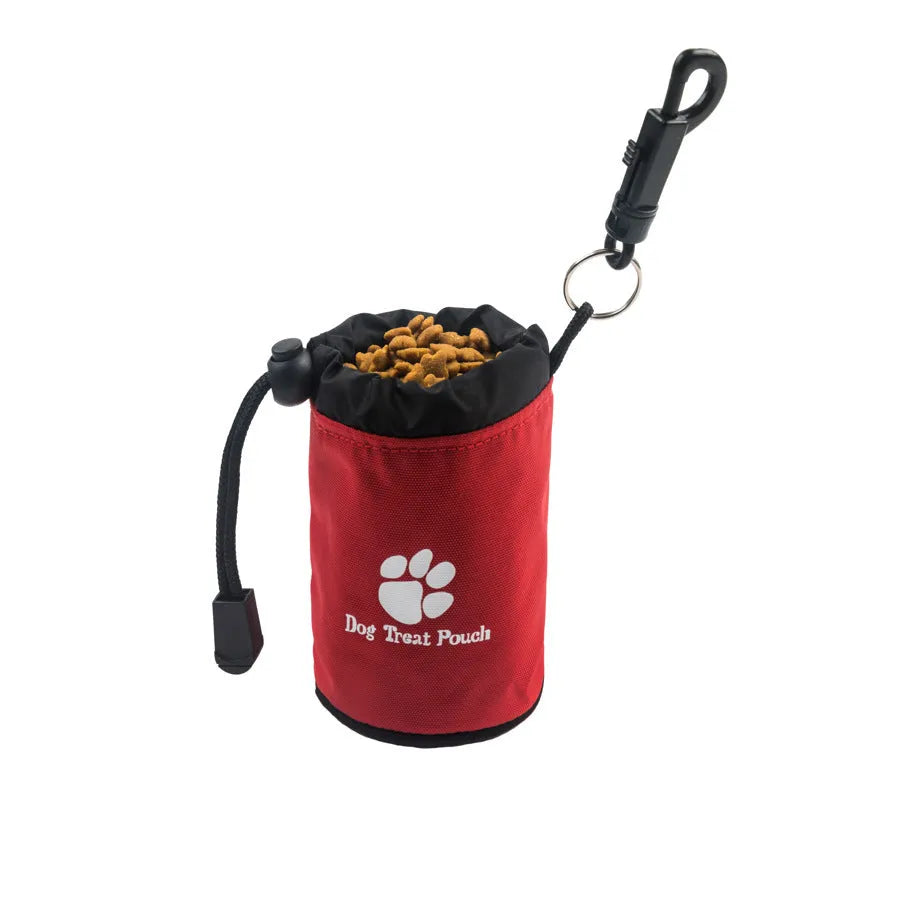 Mini nylon pet training snack bag in solid colours for carrying dog treats