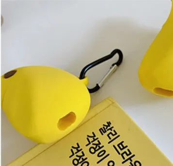 Yellow banana-themed silicone protective case for Apple AirPods Pro and AirPods 3 generation wireless headphones