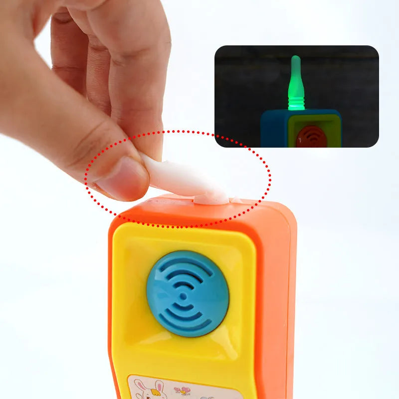 Children's educational cartoon animal toys with sound, light and music functions for age 3+