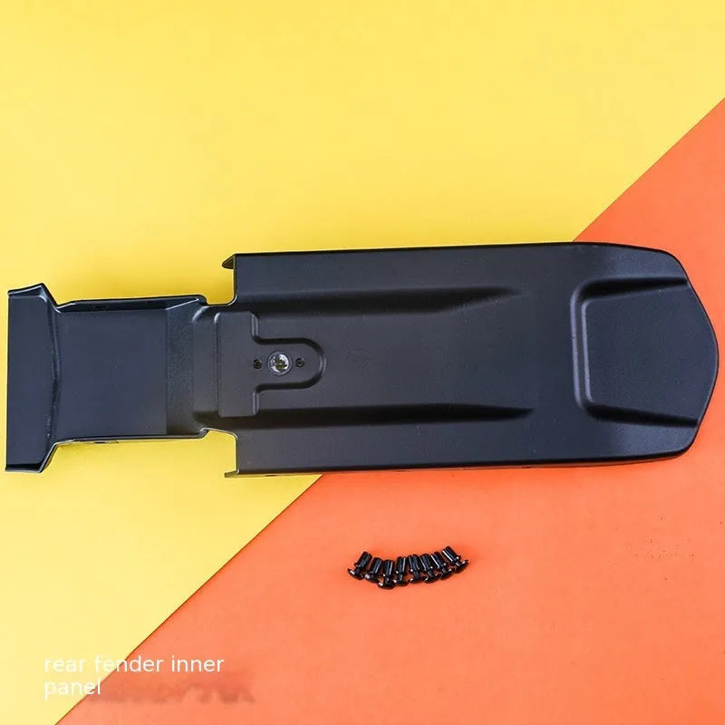 Carbon fibre lengthened rear mudguard for Light Bee electric off-road bicycle.