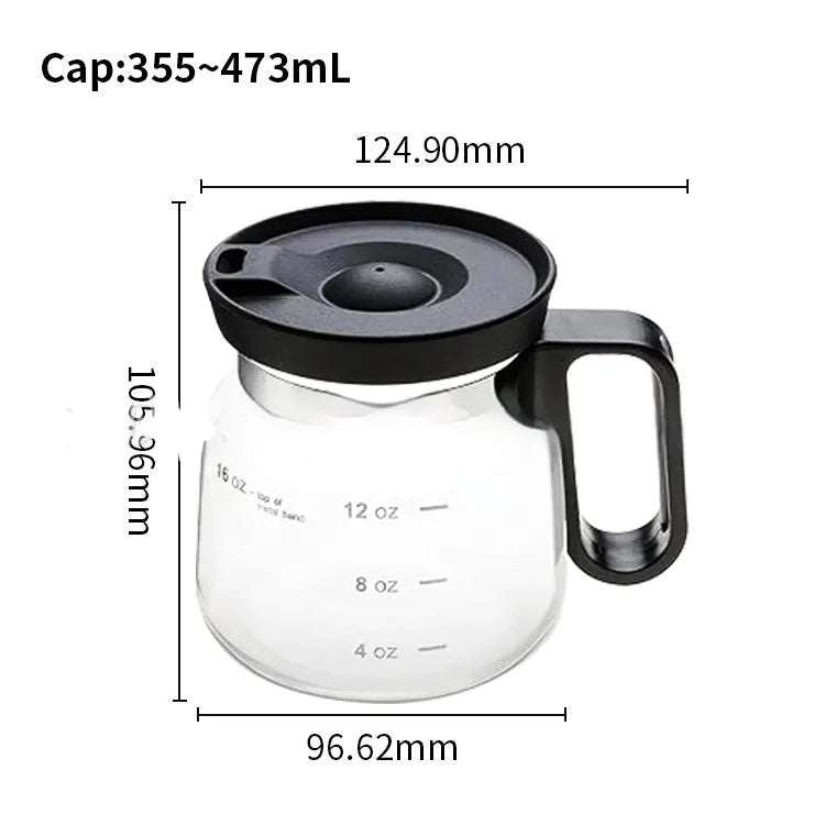 Transparent borosilicate glass coffee maker with silicone cover showing modern simplicity design