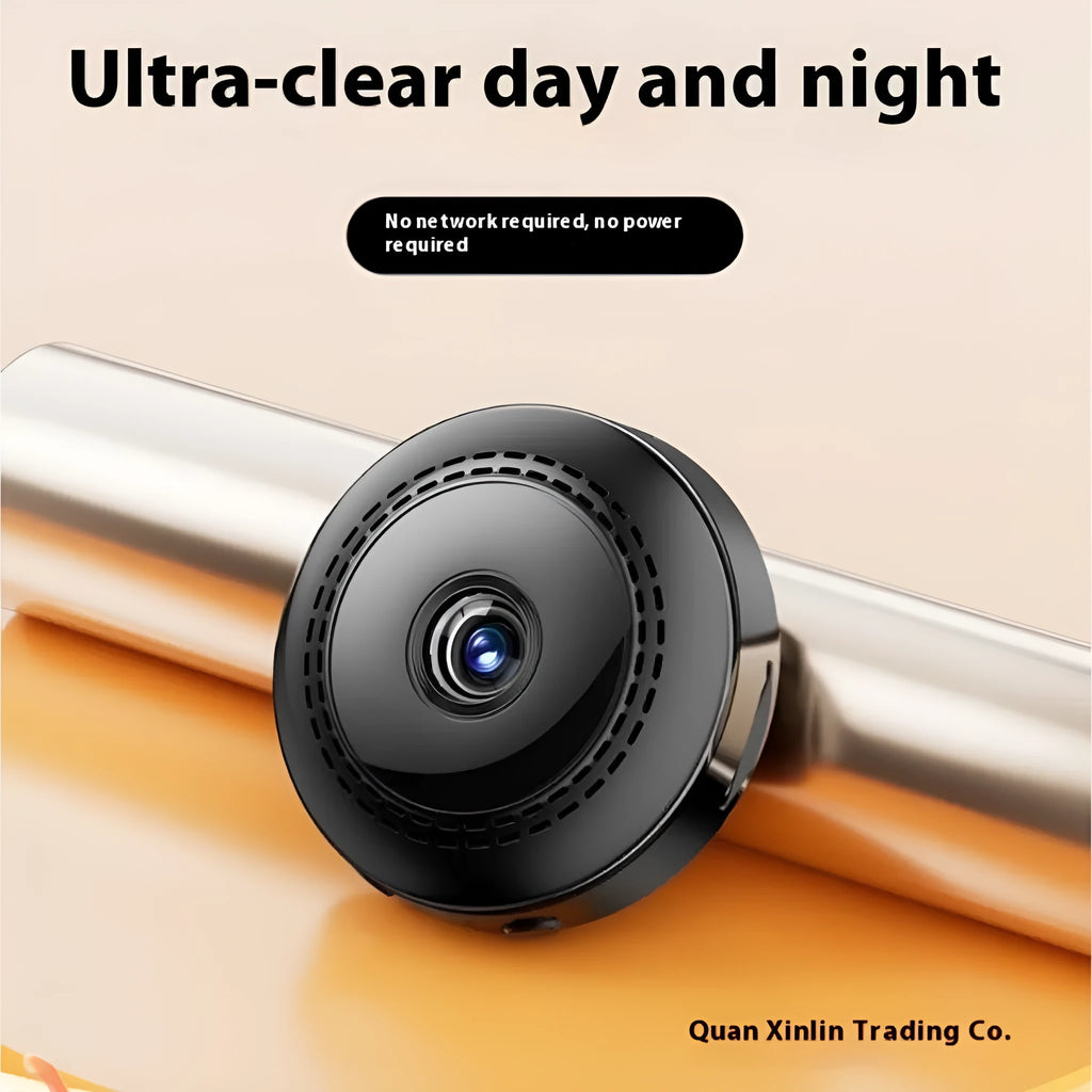 Wireless 360-degree rotating WiFi security camera for indoor surveillance with HD night vision