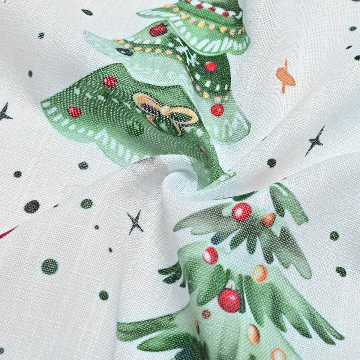 Christmas Forest colour punching shading curtain decoration in polyester fabric