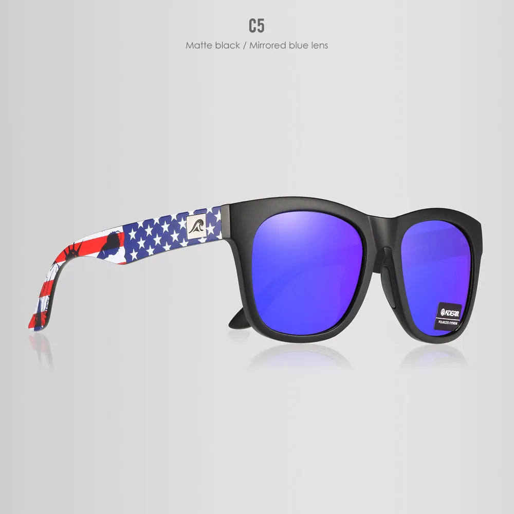 Polarised sunglasses with TAC lens and PC frame for outdoor UV protection
