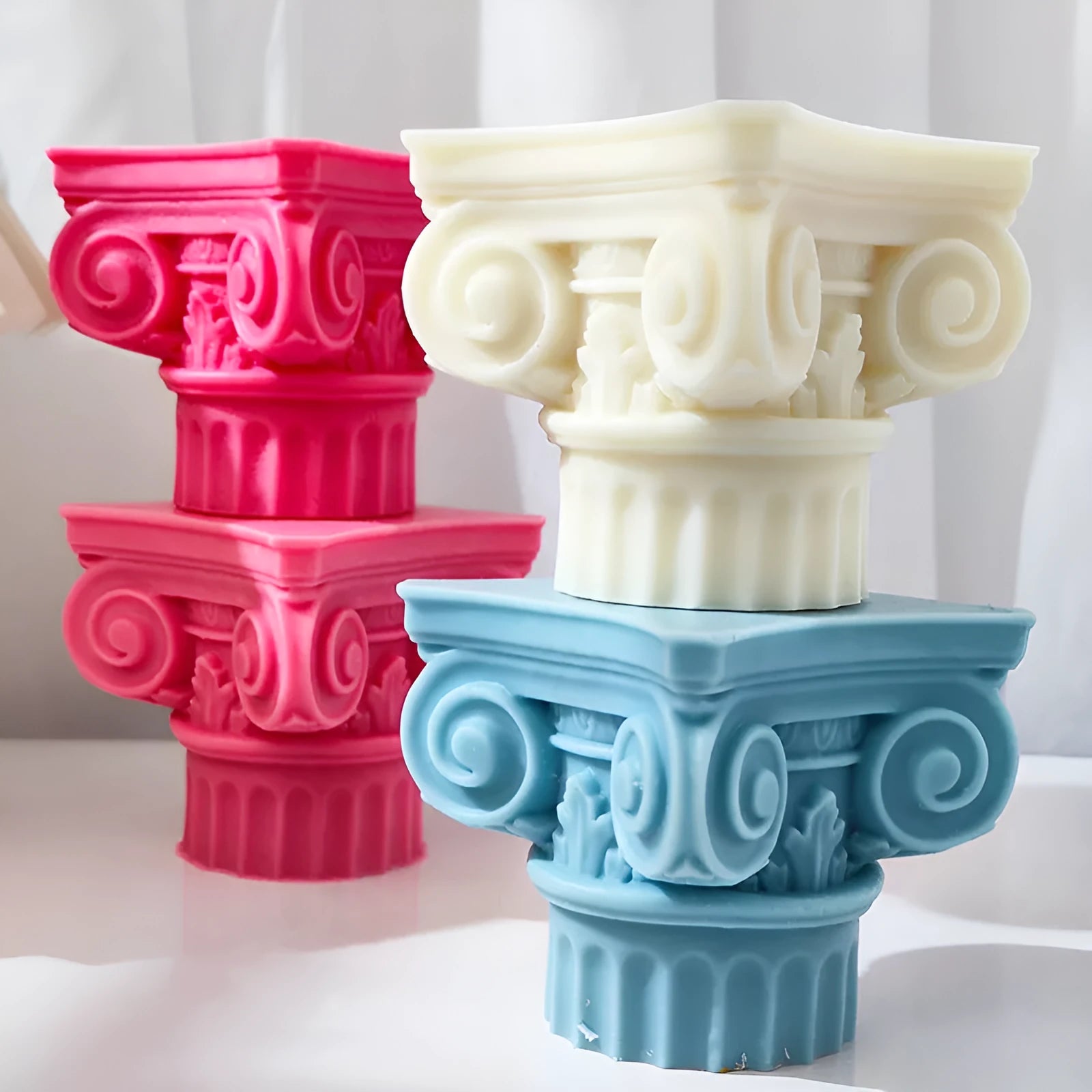 27cm Roman pillar silicone mould for candle making and craft projects