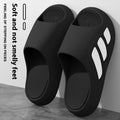 Men's thick-soled EVA platform slippers in flip-flop style, shown in various colour options.