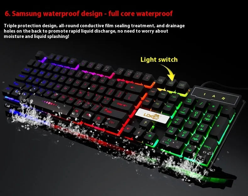 White and black USB gaming keyboard cables with a glowing light effect along the length.