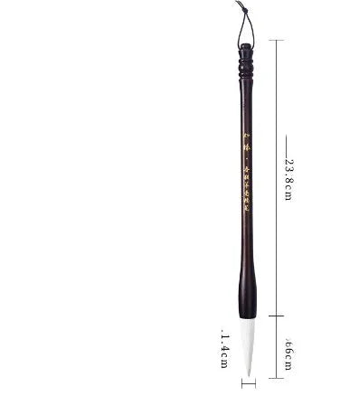 Large traditional Chinese painting brush with mixed wolf and sheep hair bristles for ink wash artwork
