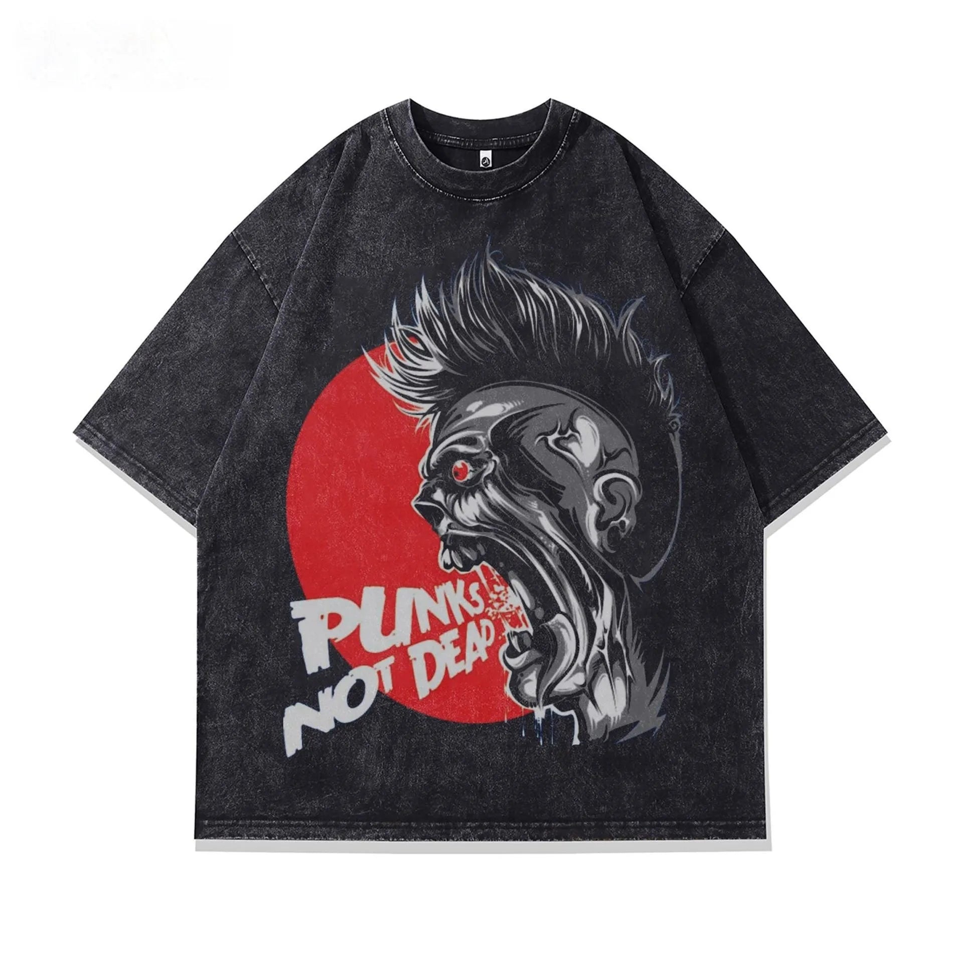 Men's loose fit short sleeve cotton T-shirt with character pattern print in Style03916 colour