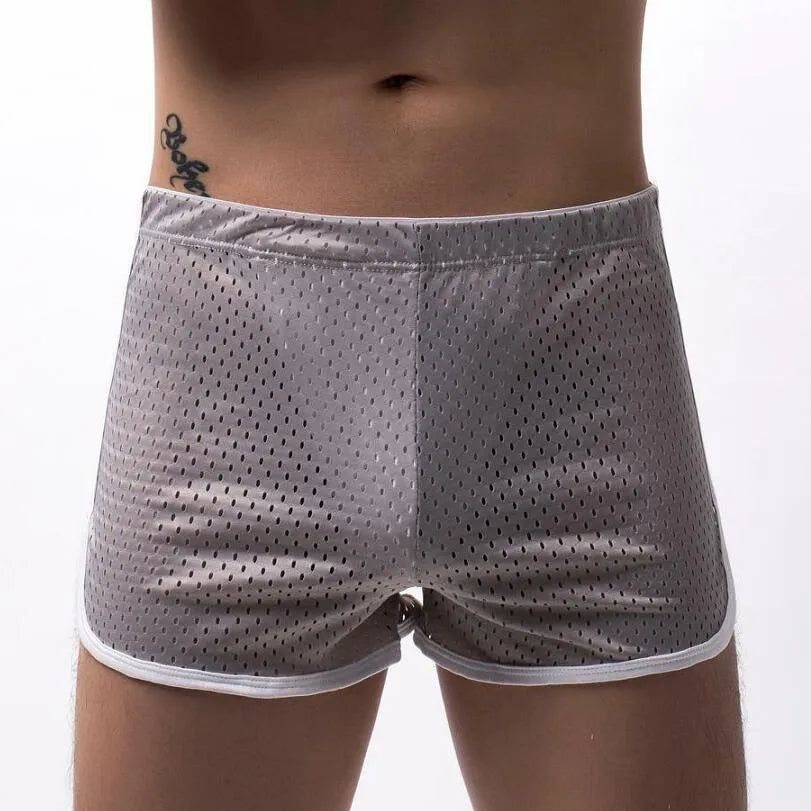 Men's three-point cotton boxer shorts in multiple colours with mid-waist design