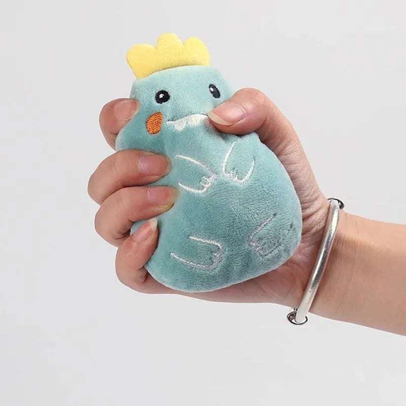Plush cat chewing toy with claws for biting, filled with catnip
