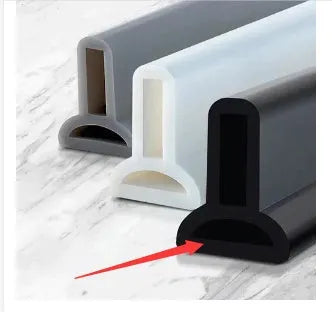 Flexible silicone bathroom water blocking strip for shower room floor dry wet separation