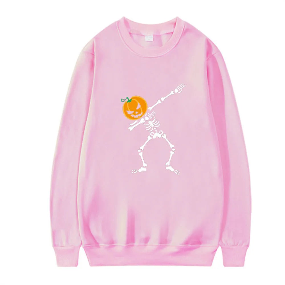 Women's printed cotton crew neck top with long sleeves in multiple colours