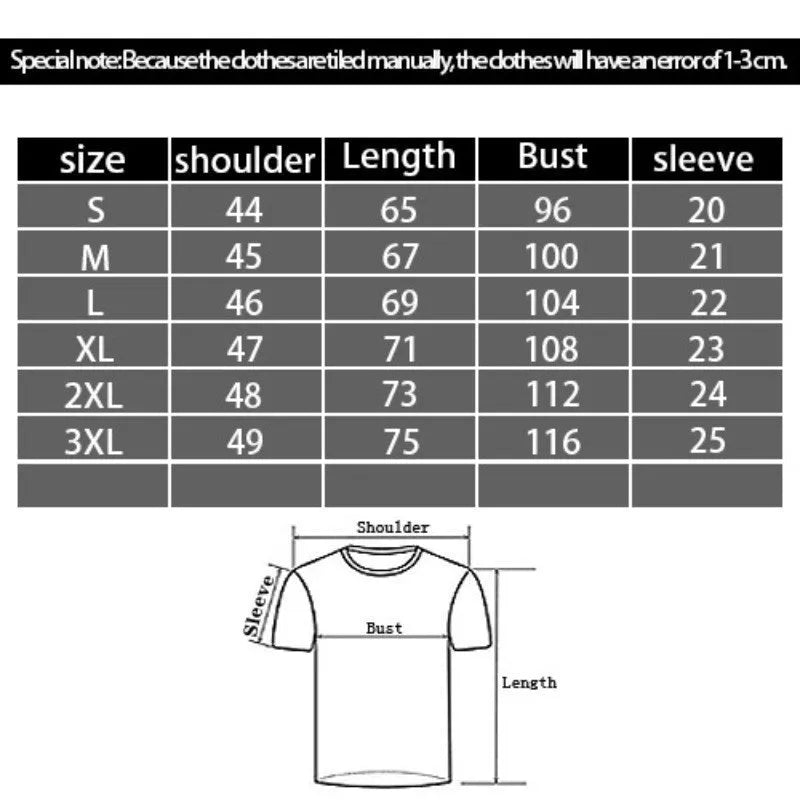 Men's black T-shirt with 3D printed cartoon design, loose fit with short sleeves