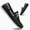 Men's British style casual shoes in artificial PU with round toe and flat heel, shown in a solid colour.