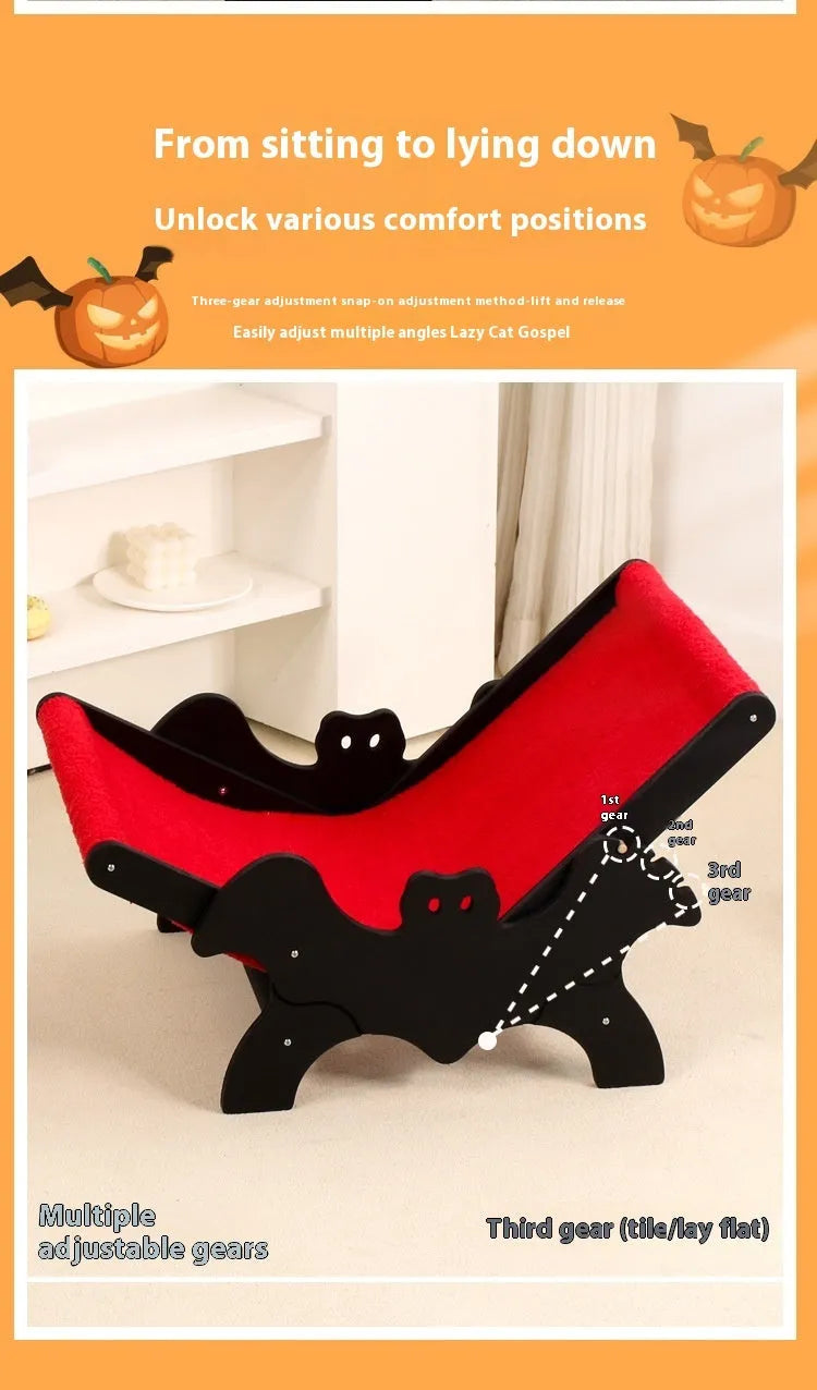 Black and red wooden cat lounge chair pet bed with MW-054 specification