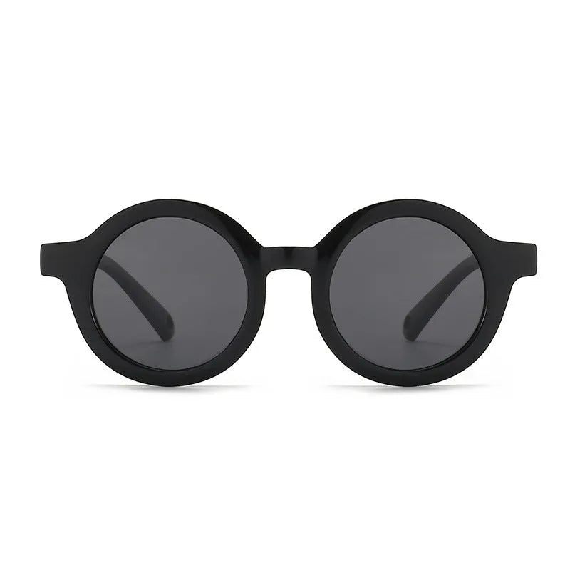 Children's silicone sunglasses with round frame and polarised lenses in multiple colours for 0-3 year olds