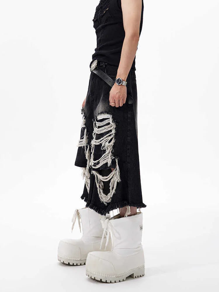 Black women's wide-leg cropped jeans with mid-high waist and micro-elastic cotton fabric