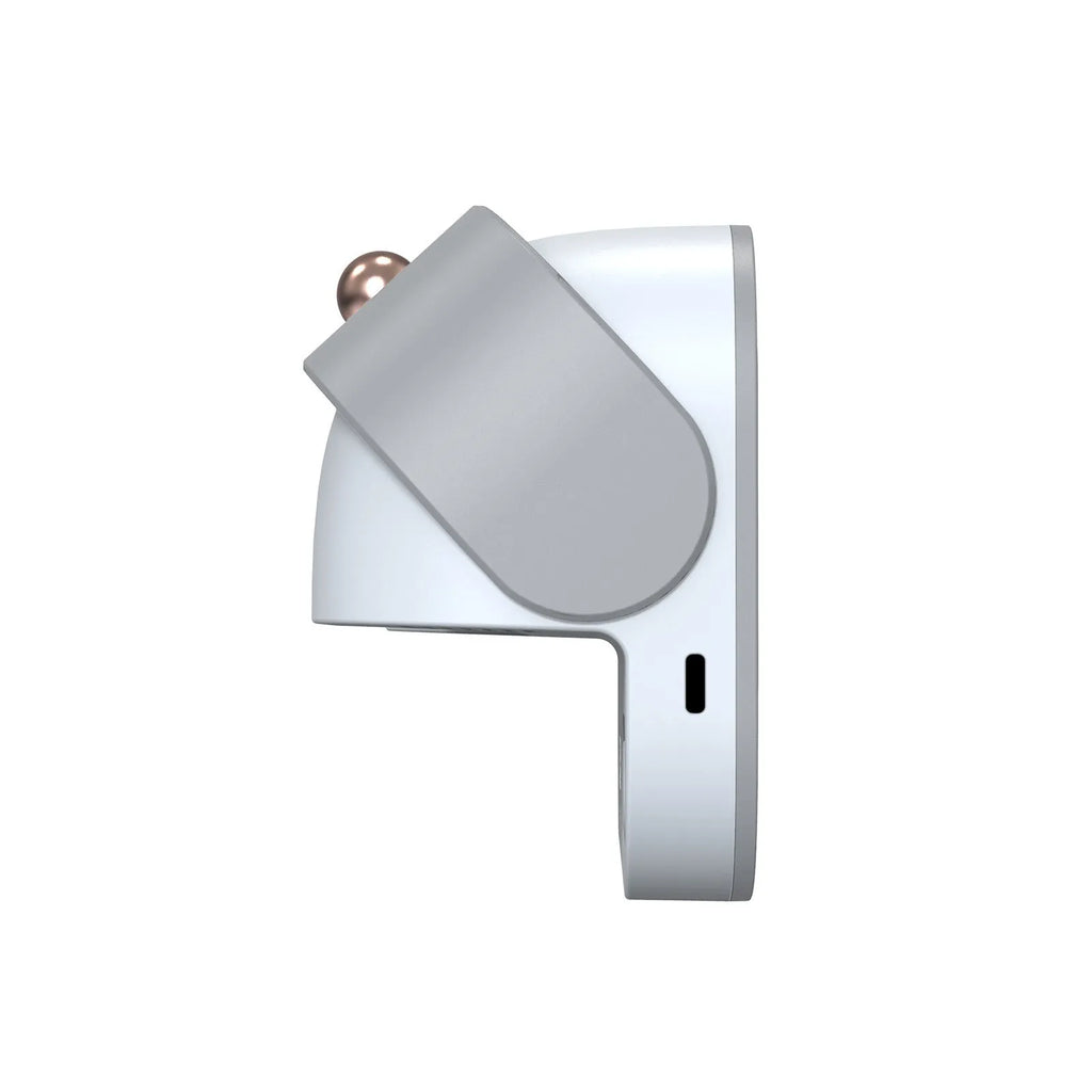 White wall-mounted smart toothbrush sterilizer holder with UV light and USB port.