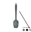 Silicone kitchen utensil set with 12 pieces including spatula, turner, ladel, and food clip in rotating storage bucket