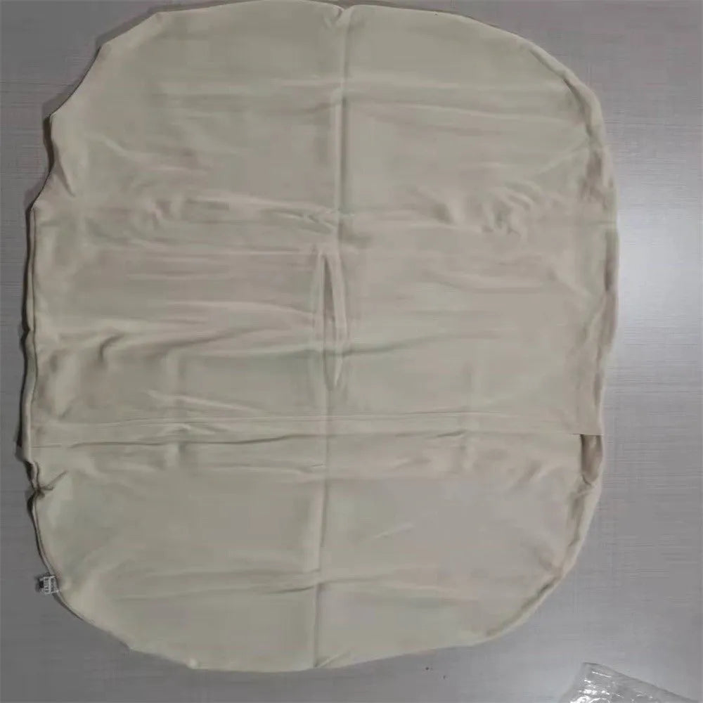 Beige portable cotton baby nest crib for newborn, measuring 75cm by 45cm.