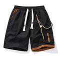 Men's plus size bamboo fibre shorts in a straight-leg cropped style, shown in coffee colour.