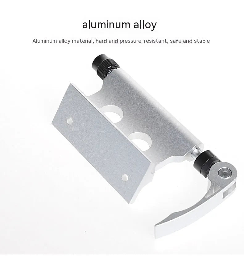 Silver metal bicycle front fork fixing clip for SUV modification and accessory mounting