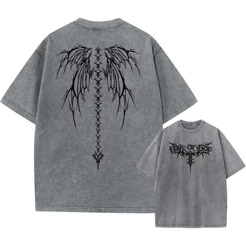A man's oversized loose fit cotton t-shirt with drop-shoulder short sleeves in a solid colour.